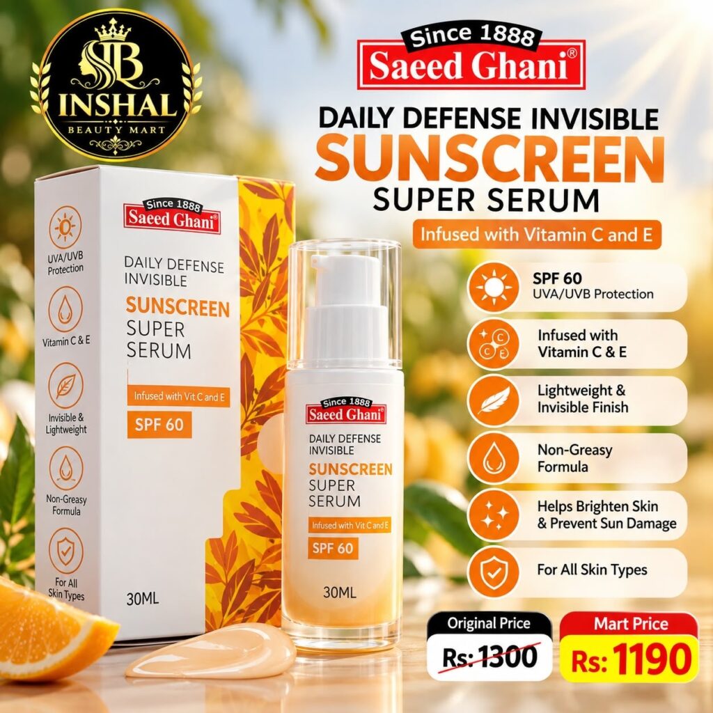 Saeed Ghani Daily Defense Invisible Sunscreen Super Serum