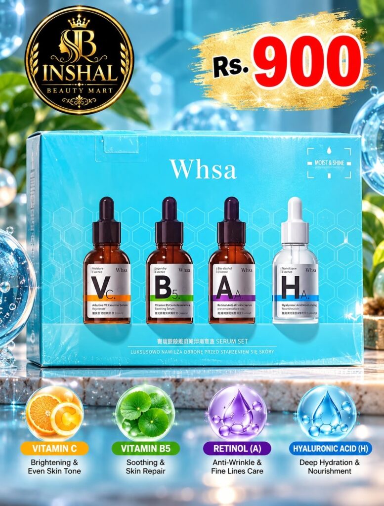 Whsa Serum Set — Vitamin C, B5, Retinol and Hyaluronic Acid