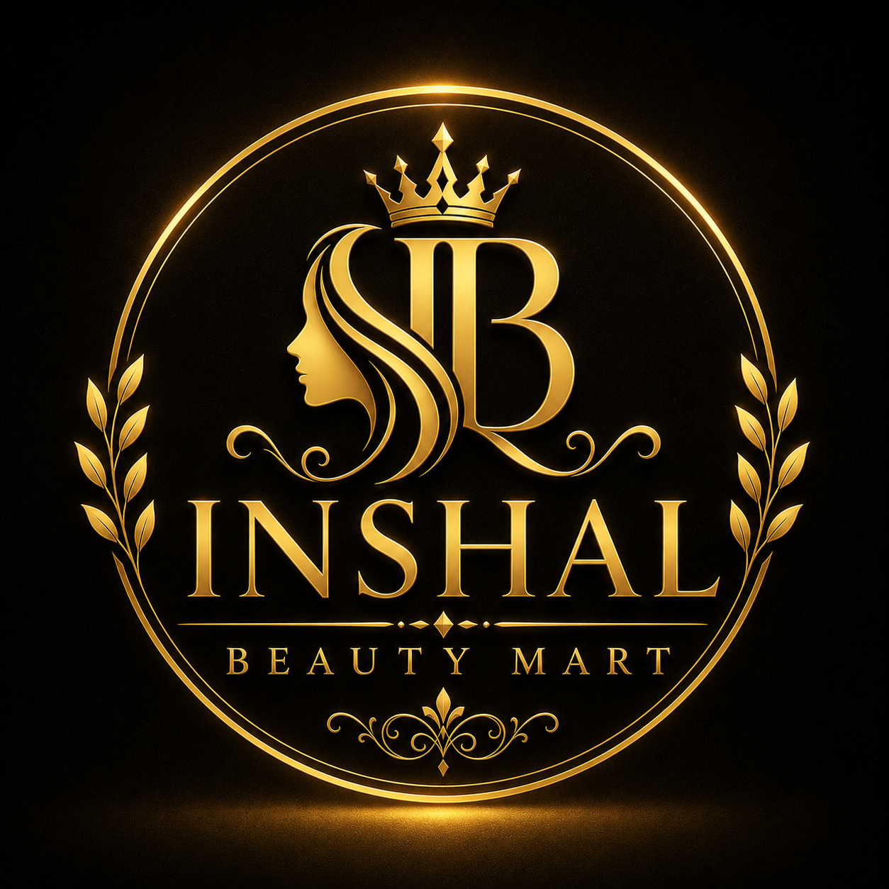 Inshal Beauty Mart gold logo