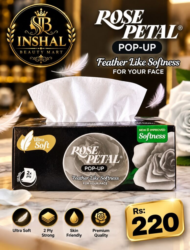 Rose Petal Pop-Up Facial Tissues